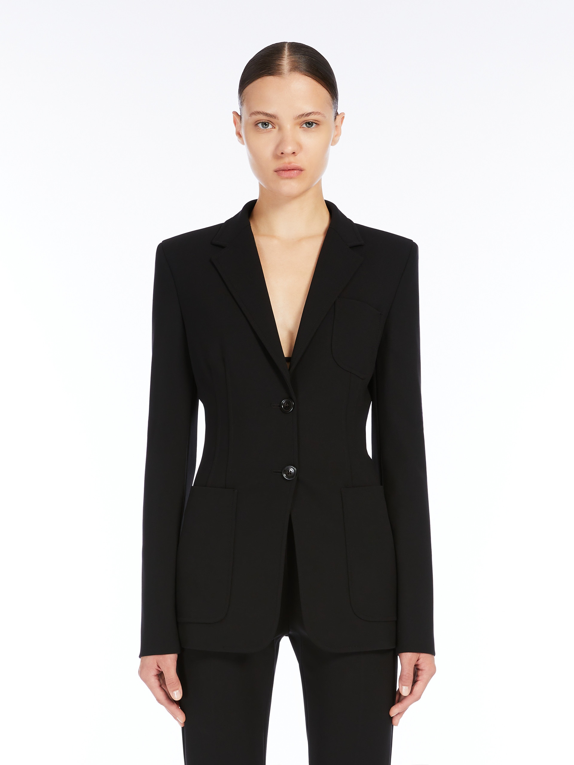 ANAGNI Slim-fit compact jersey blazer - 3