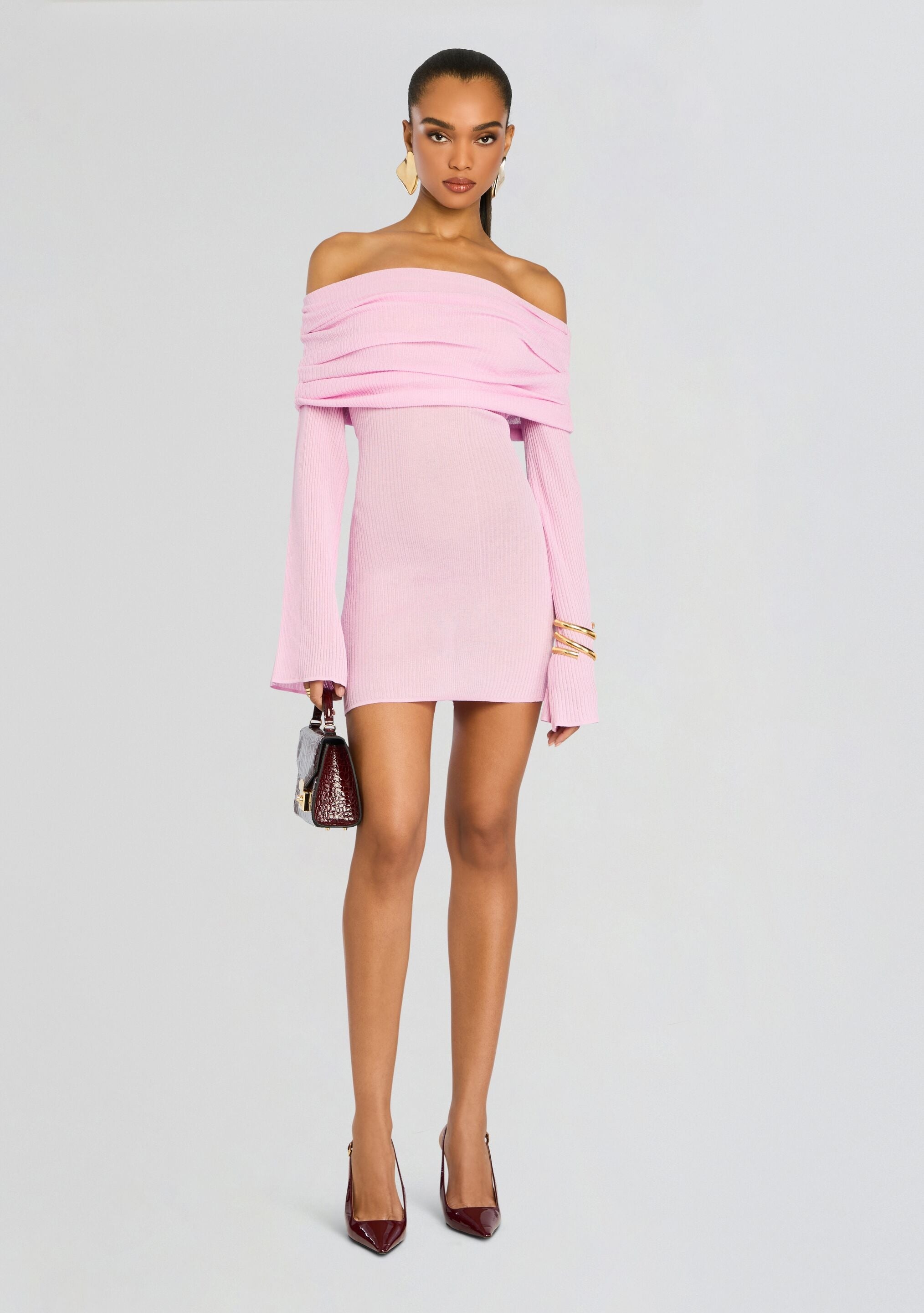 GALLI RIB KNIT MINI DRESS - 5