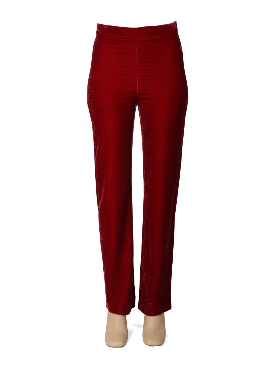 BOUTIQUE MOSCHINO PANNÉ VELVET PANTS - 1