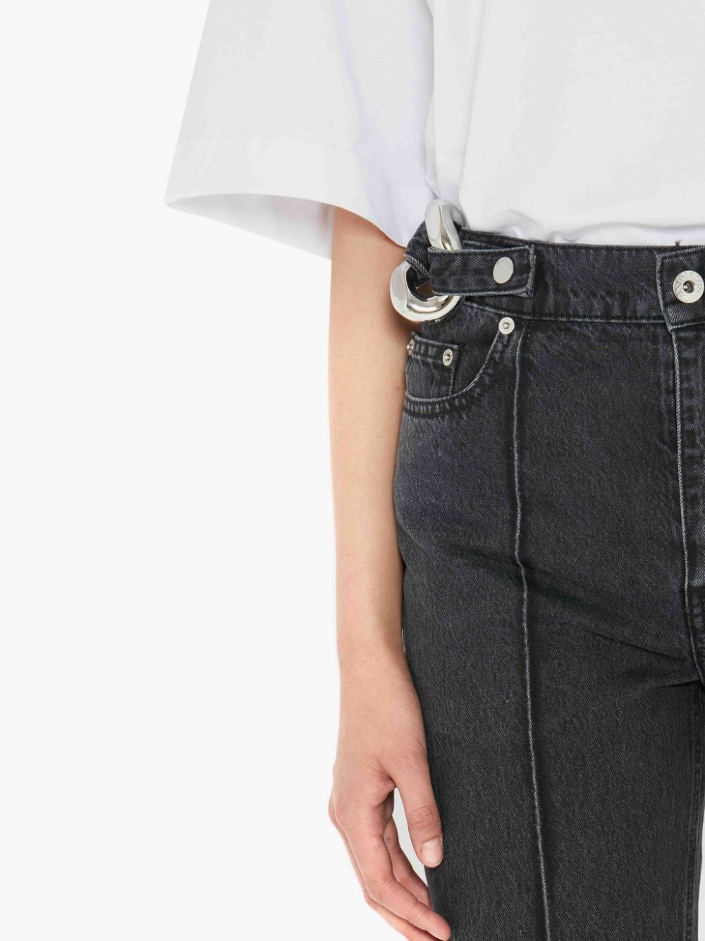 CHAIN LINK SLIM FIT DENIM JEANS - 5