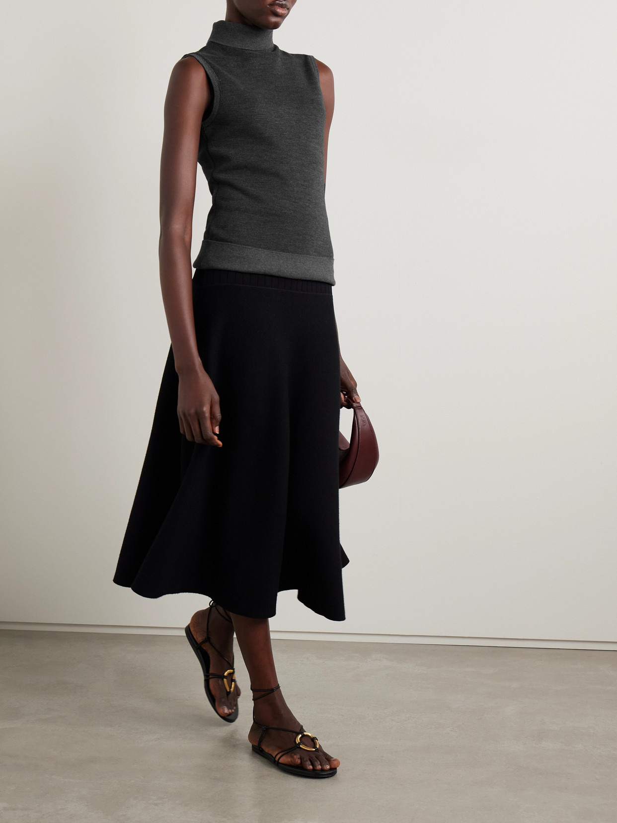 Sandrine Ribbed Cotton-blend Turtleneck Tank - 2