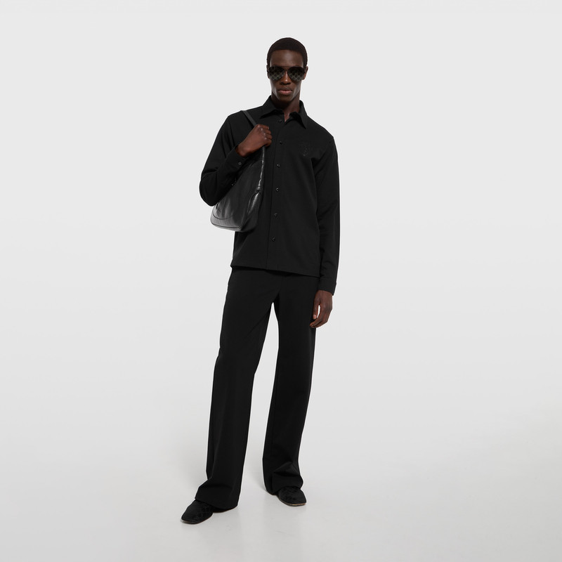 GUCCI Cotton piquet shirt with embroidery outlook