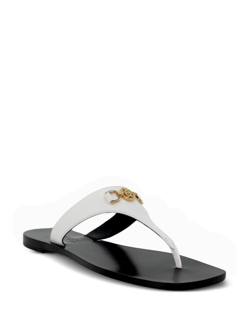 VERSACE Medusa-plaque leather flip-flops outlook