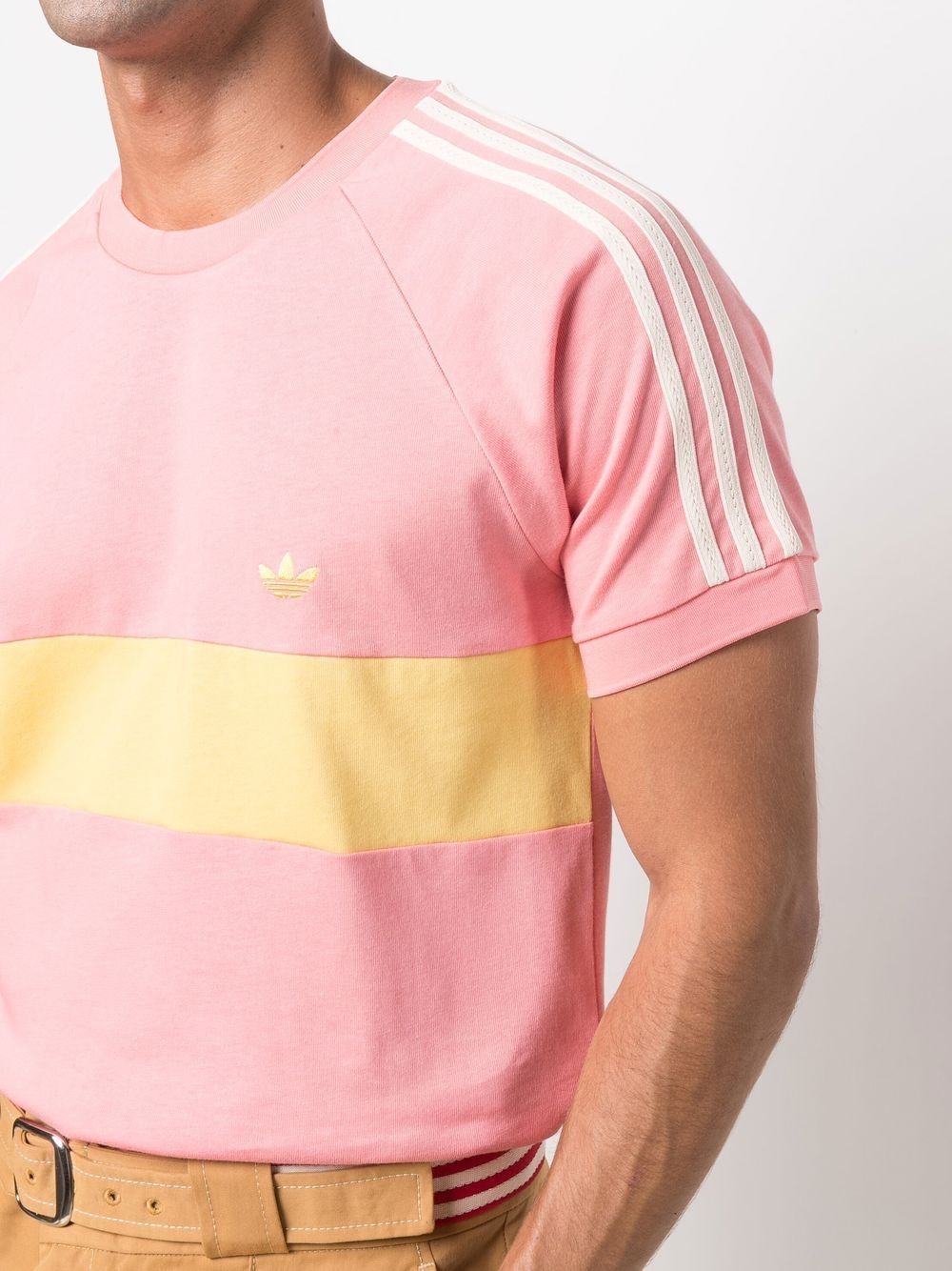 embroidered-logo striped T-shirt - 5