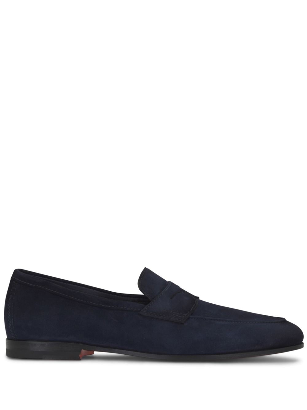 apron-toe suede penny loafers - 1