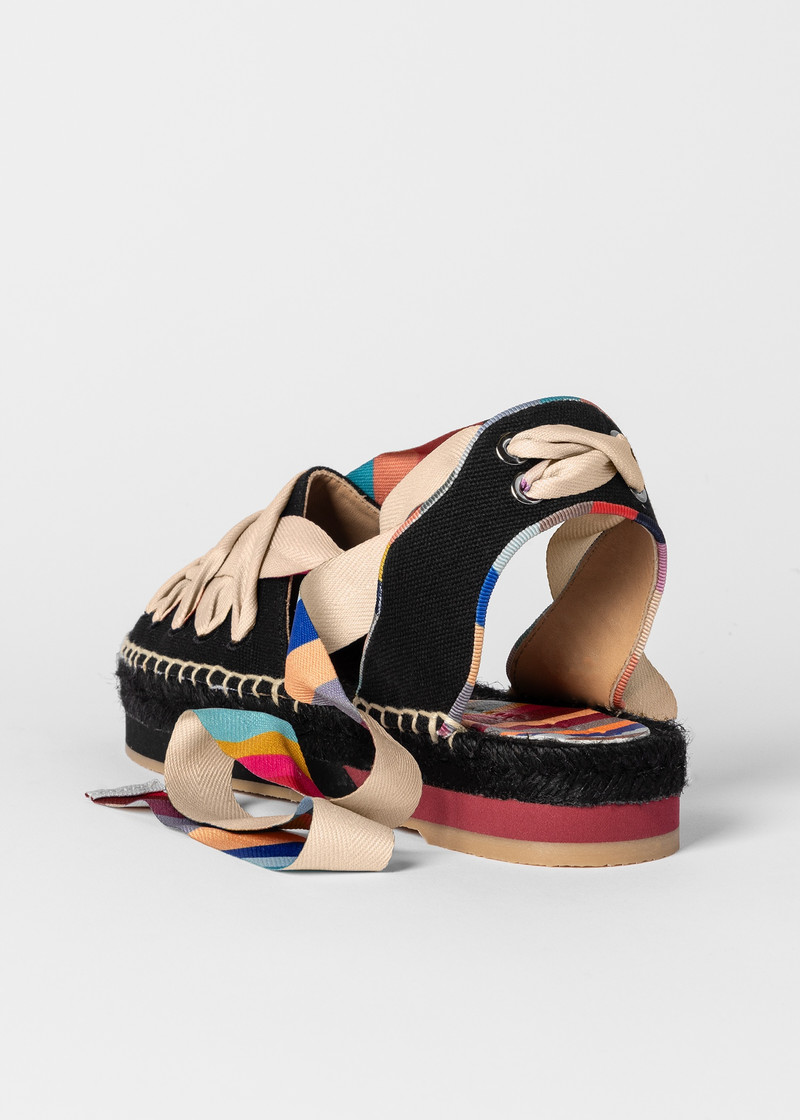 Women's Black 'Hickory' Tie Espadrilles 5