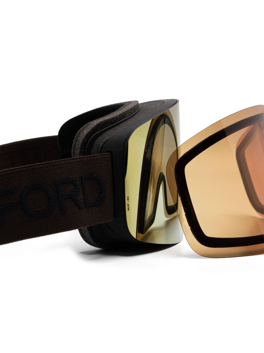 logo-band mirrored-lenses ski goggles - 3