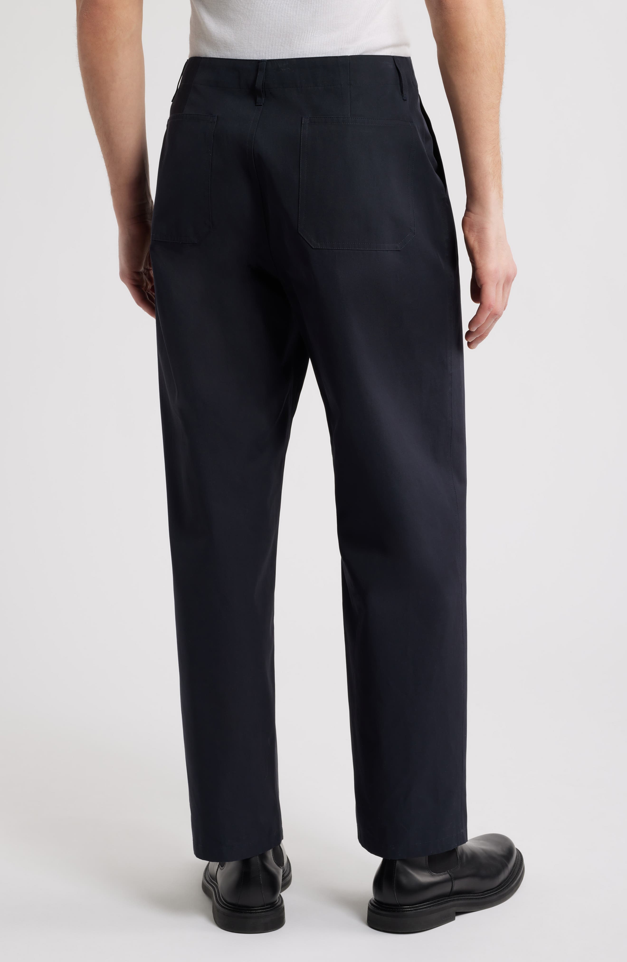 FRAME Relaxed Fit Cotton Pants in Dark Navy at Nordstrom - 2