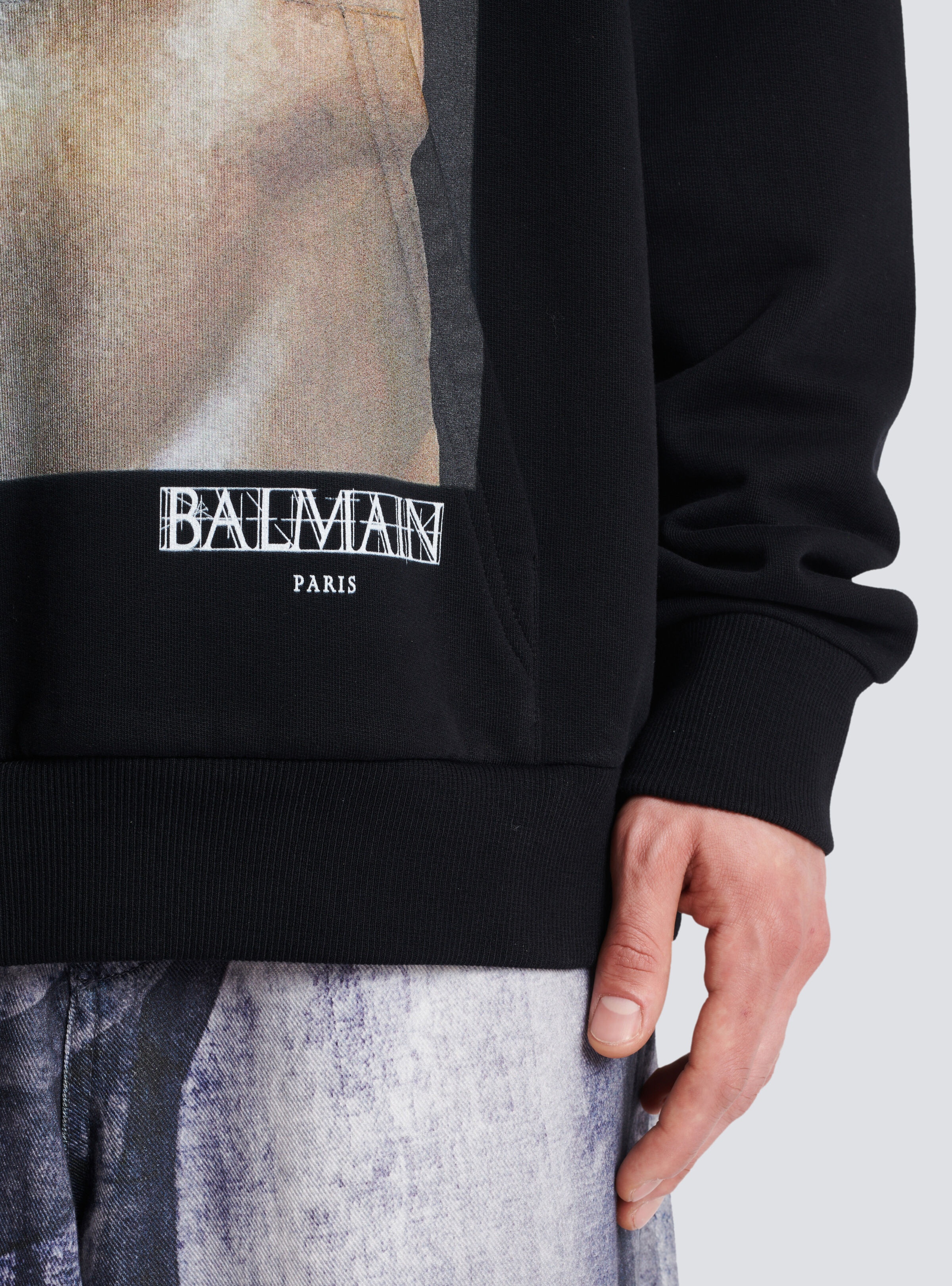 Statue print hoodie - 8