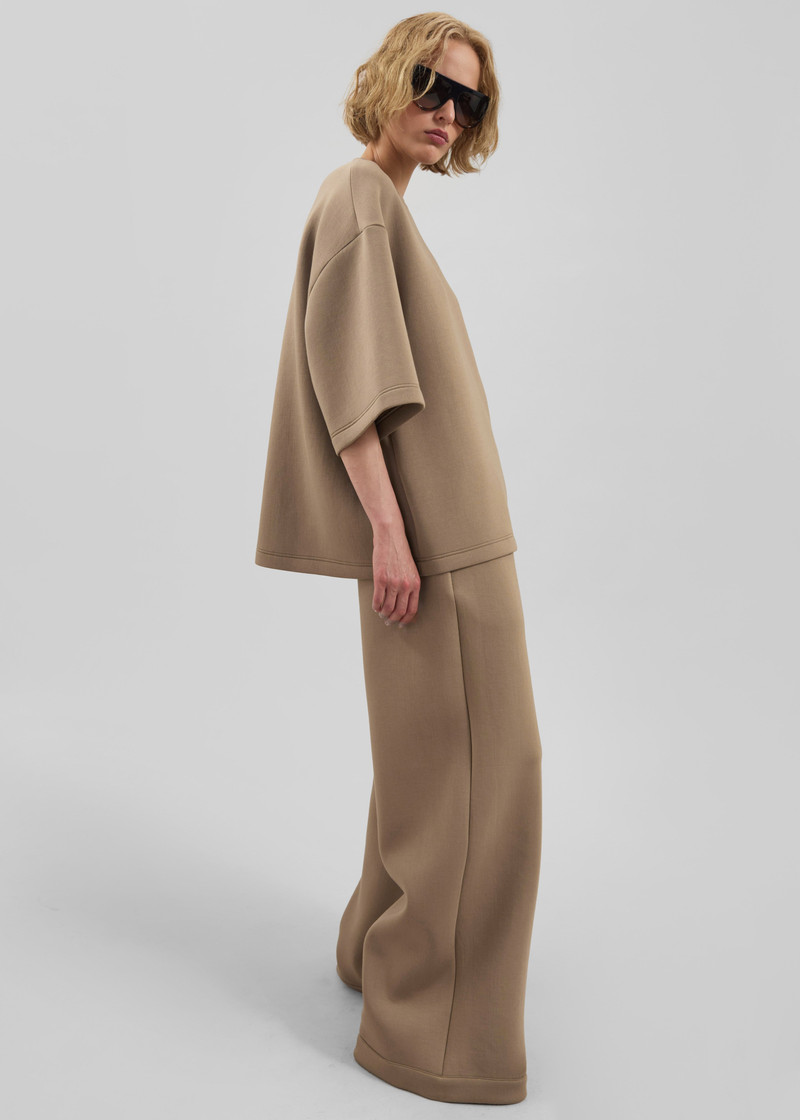 Mirca Neoprene Elastic Pants - Camel 4