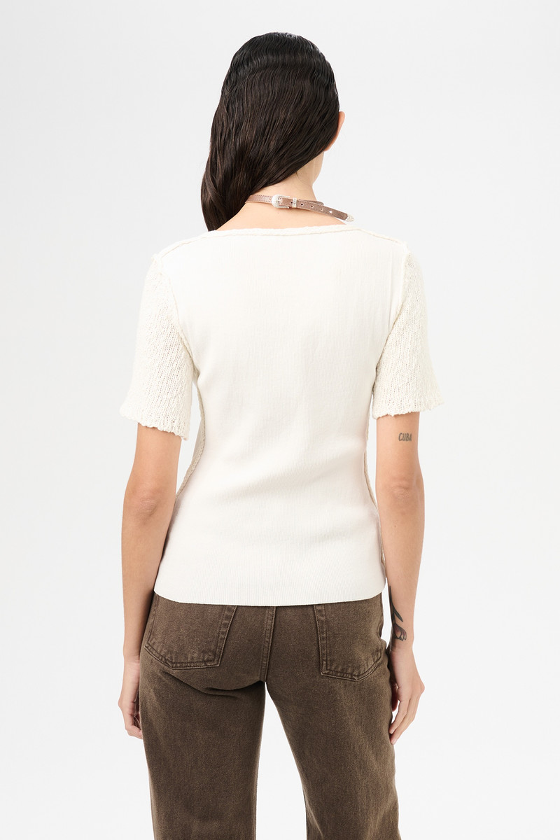 Inverse Roundneck Shortsleeve Bone Tech Cotton 6