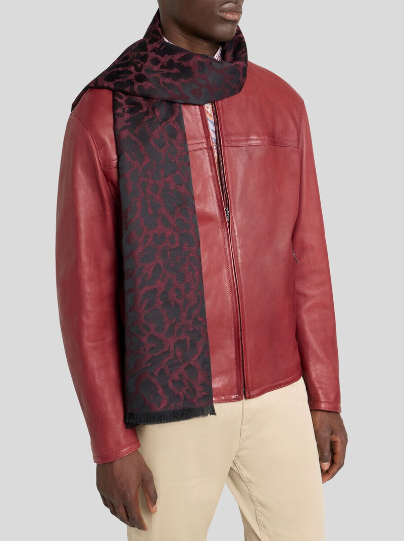 Etro WOOL-BLEND SCARF WITH ANIMAL MOTIF outlook