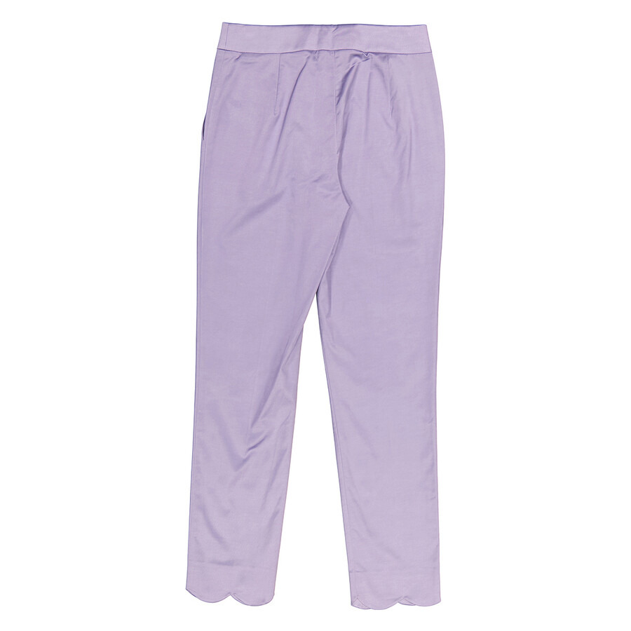 Moschino Ladies Purple High-Waisted Tailored Trousers - 2
