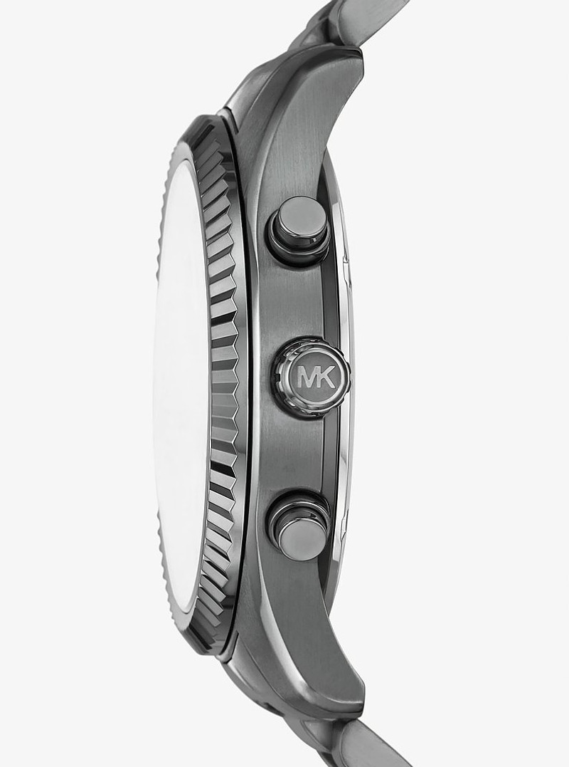 MICHAEL KORS Oversized Lexington Gunmetal Watch and Bracelet Gift Set outlook