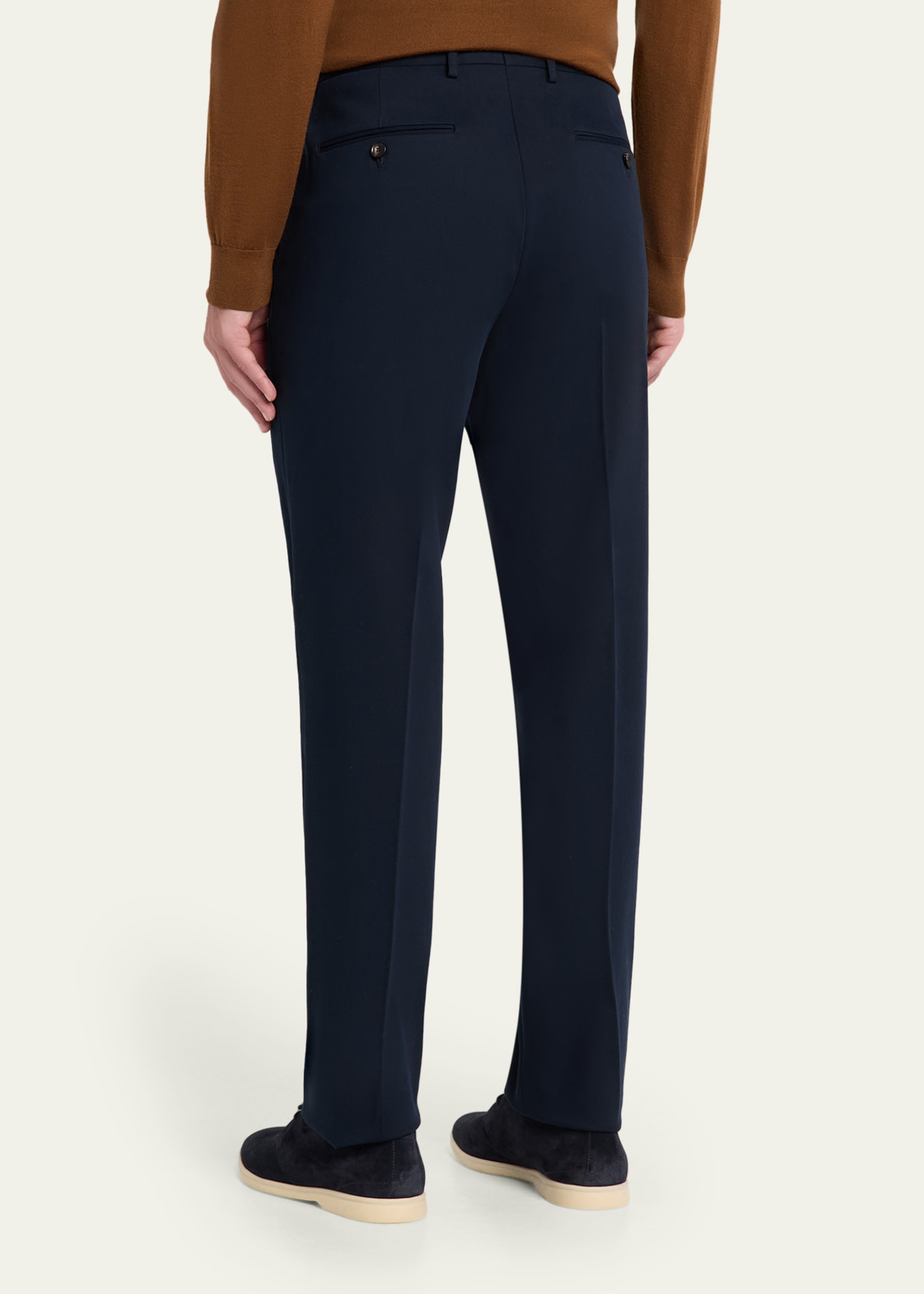 Men's Jarno Cotton Straight Fit Flat-Front Pants - 3