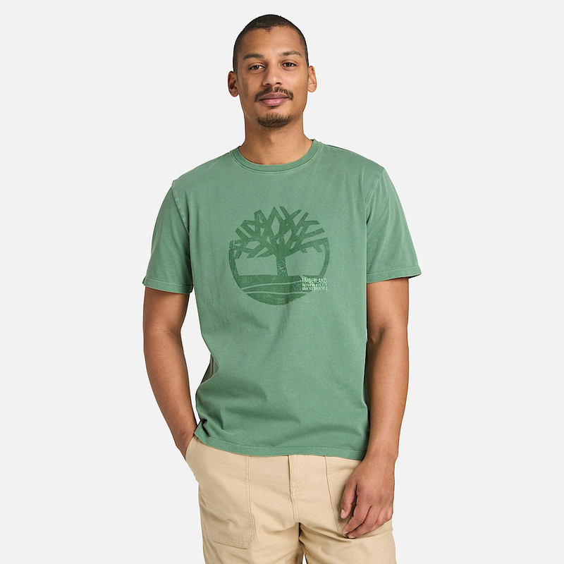 Men's Garment Dyed Logo Graphic T-Shirt 3