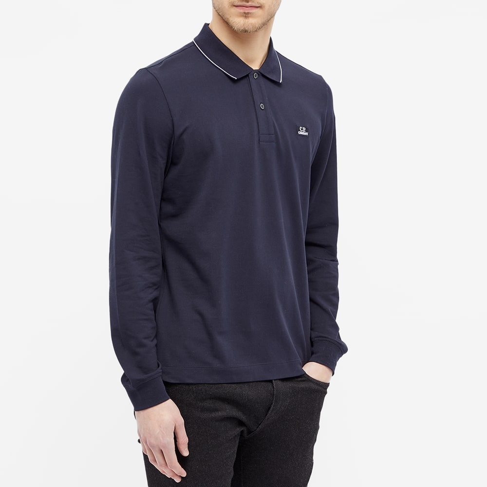 C.P. Company Long Sleeve Patch Logo Polo - 4