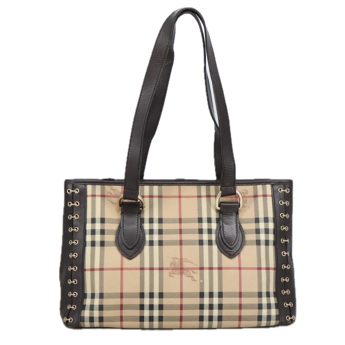 Burberry Nova Check Shoulder Bag Pvc Beige - 2