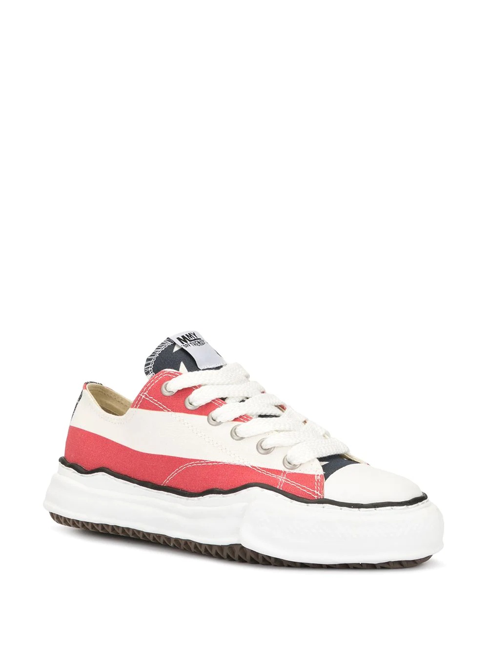 stripe print sneakers - 2