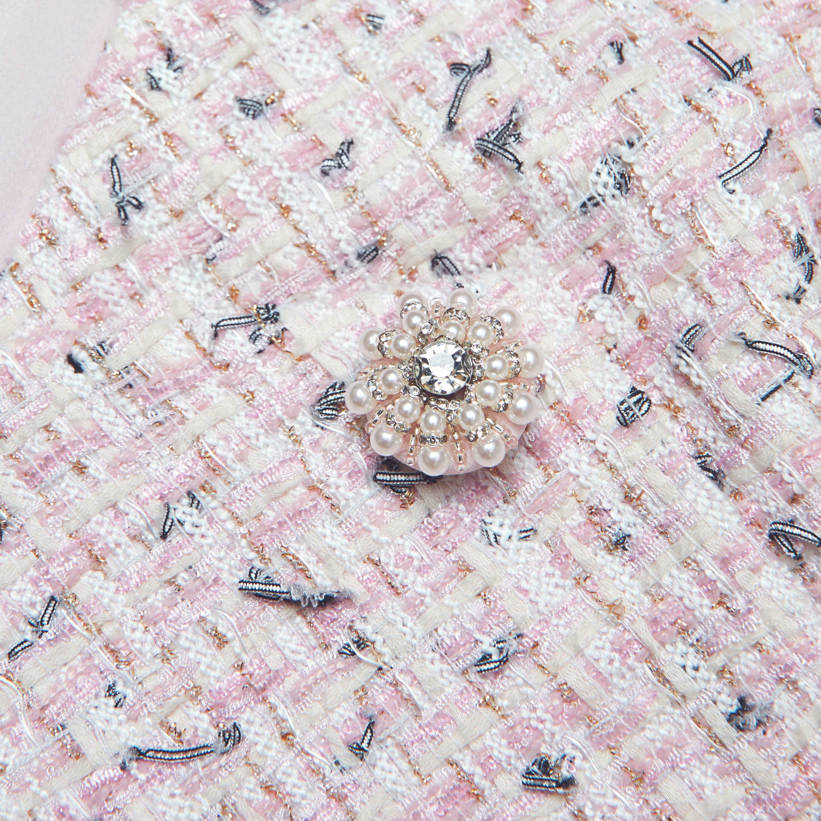 Pink Boucle Pearl Top - 5