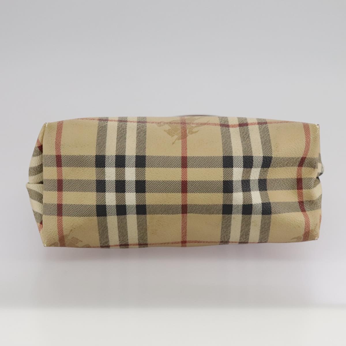 Burberry Nova Check Hand Bag Pvc Leather Beige - 5