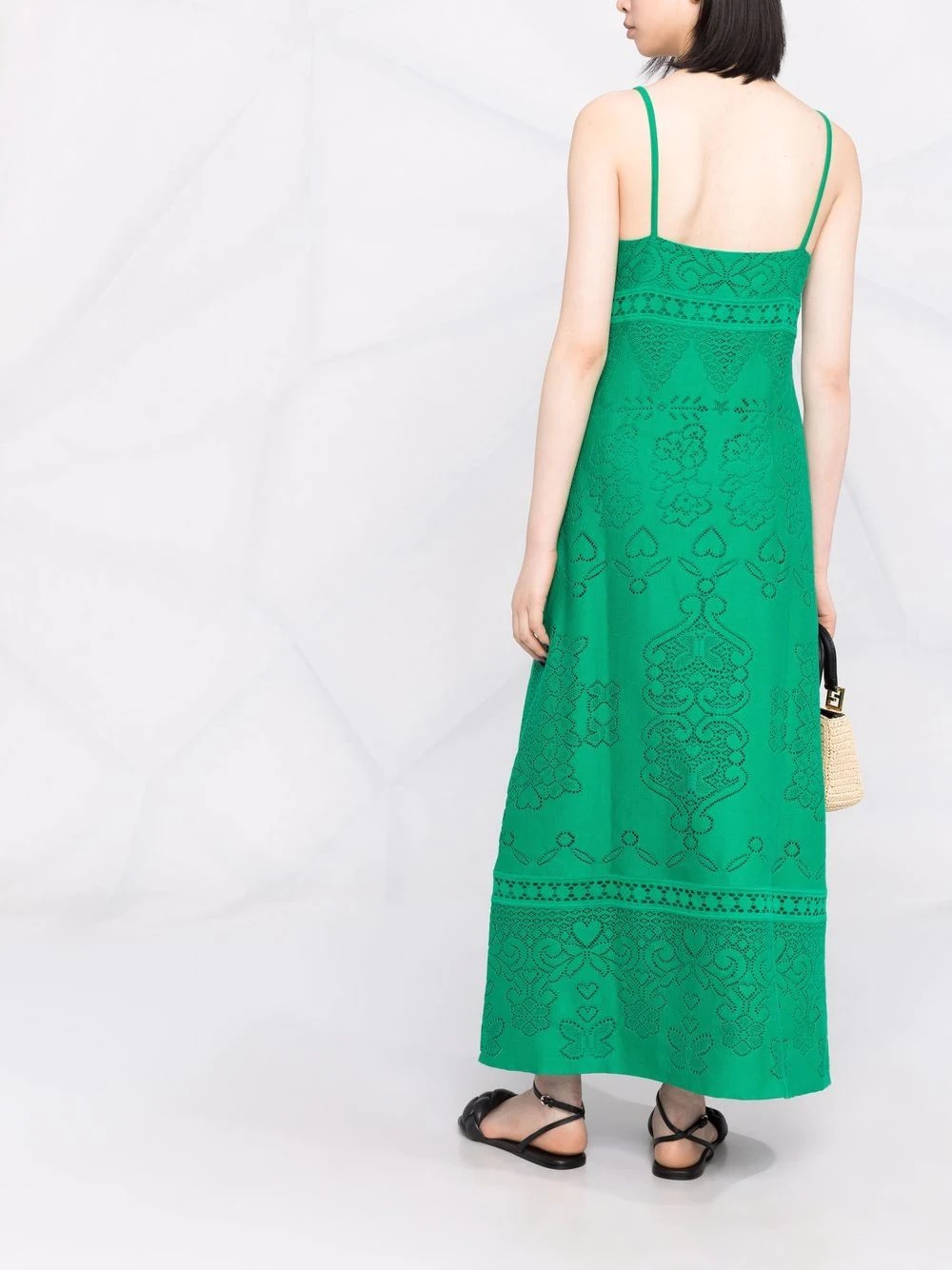 heavy lace long dress - 6