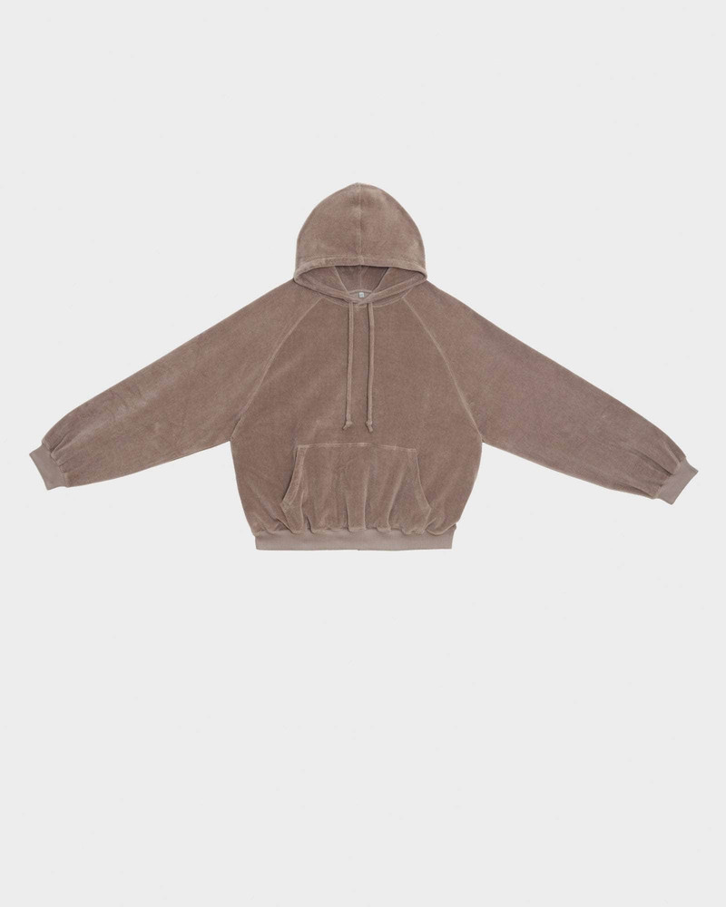 Rim Raglan Hoodie - Organic Cotton Velour - 1