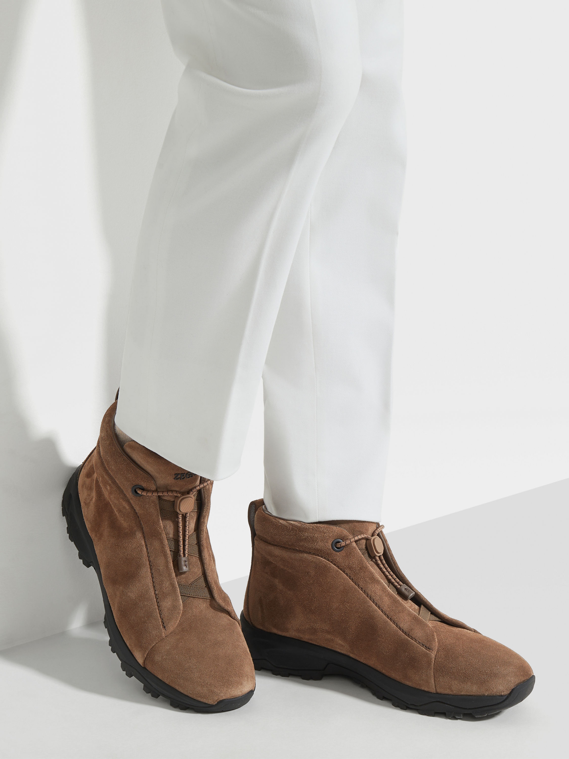 BROWN SUEDE TRIPLE STITCH™ VETTA SNEAKERS - 2