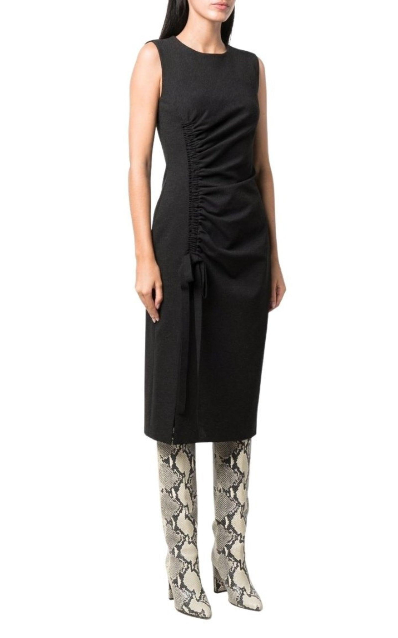 Gathered-detail Shift Dress - 4