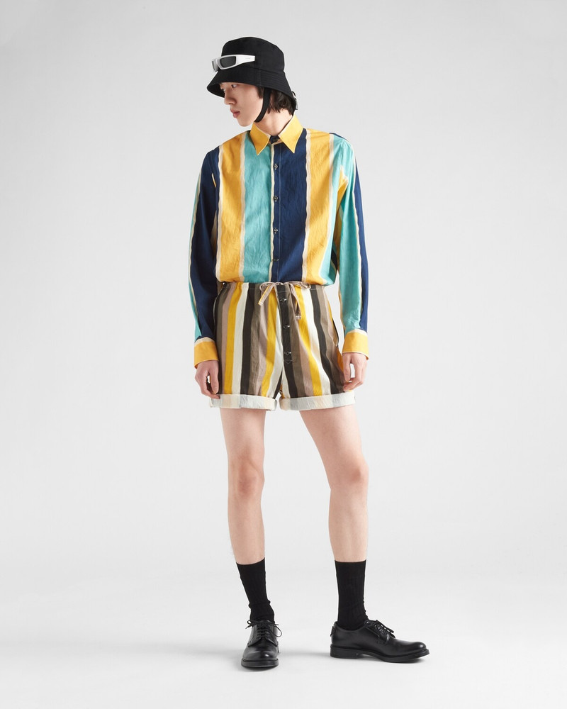 Prada Printed cotton Bermuda shorts outlook