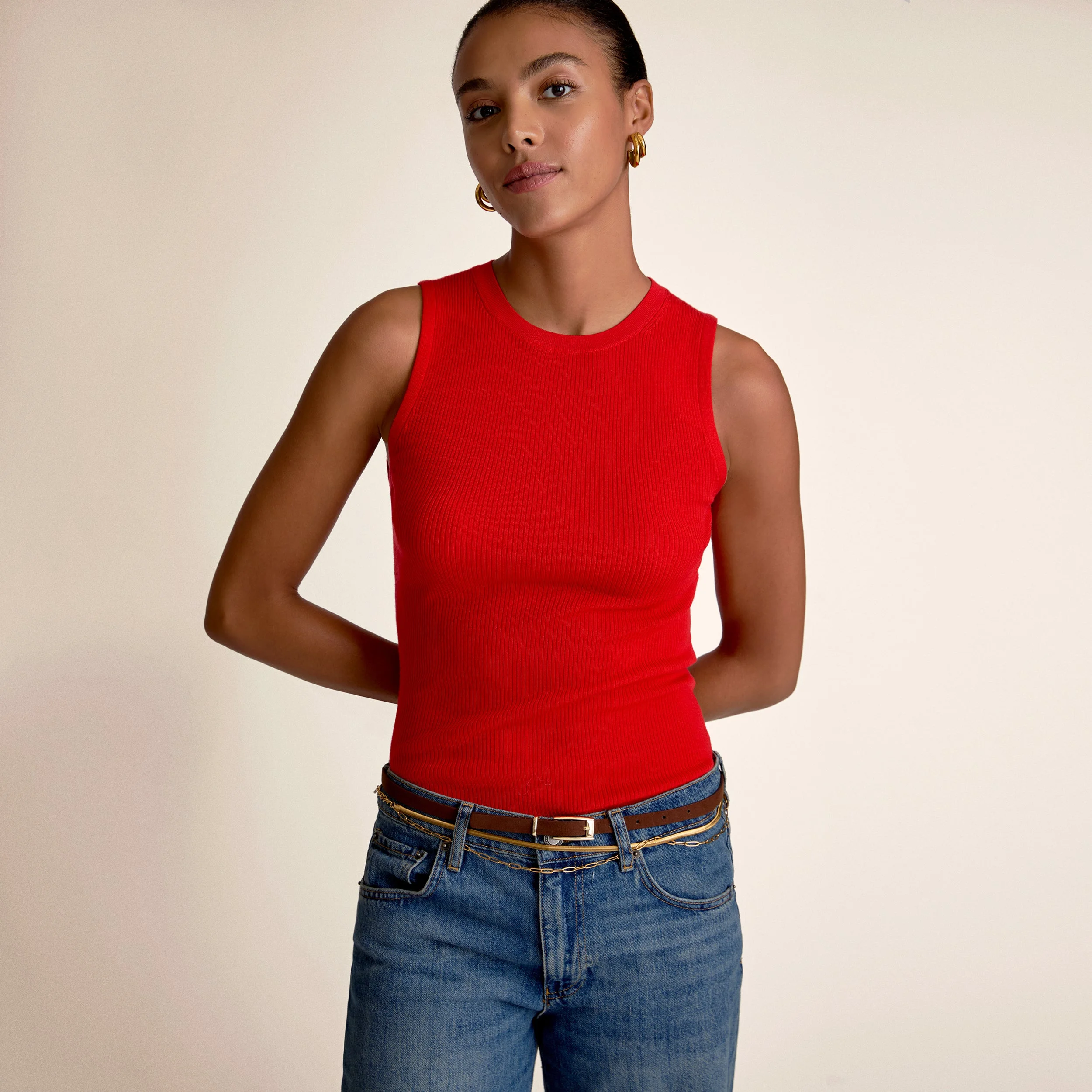 Trina Wool Shell Top - Ribbed Merino - 1