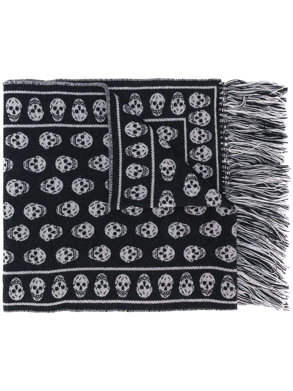 skull patterned scarf - 1