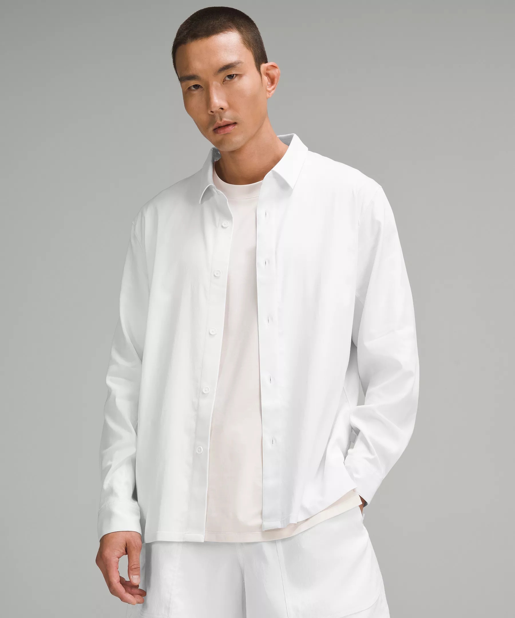 Relaxed-Fit Long-Sleeve Button-Up - 1