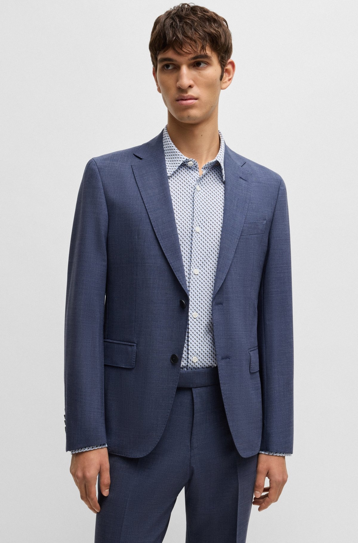 SLIM-FIT SHIRT IN PRINTED PERFORMANCE-STRETCH JERSEY - 6
