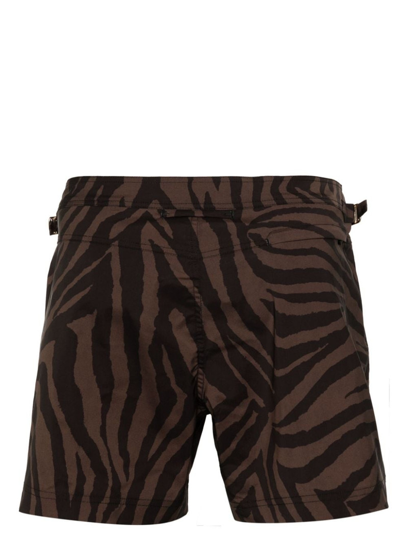 TOM FORD zebra-print swim shorts outlook