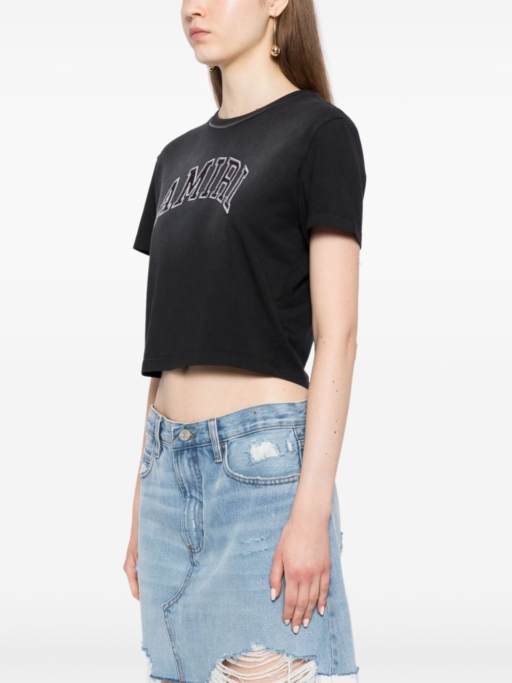 logo-embroidered T-shirt - 3
