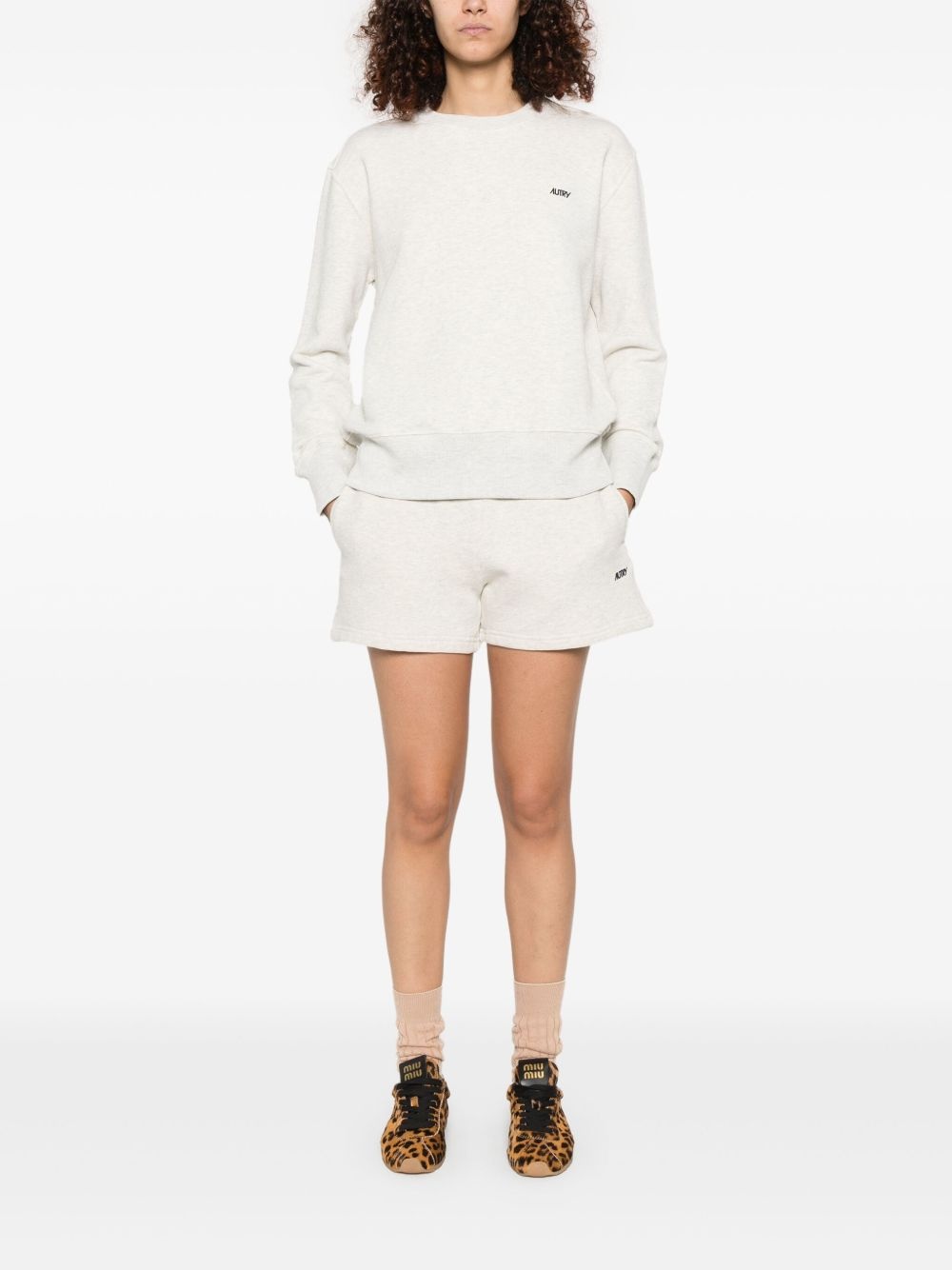 embroidered-logo sweatshirt - 2