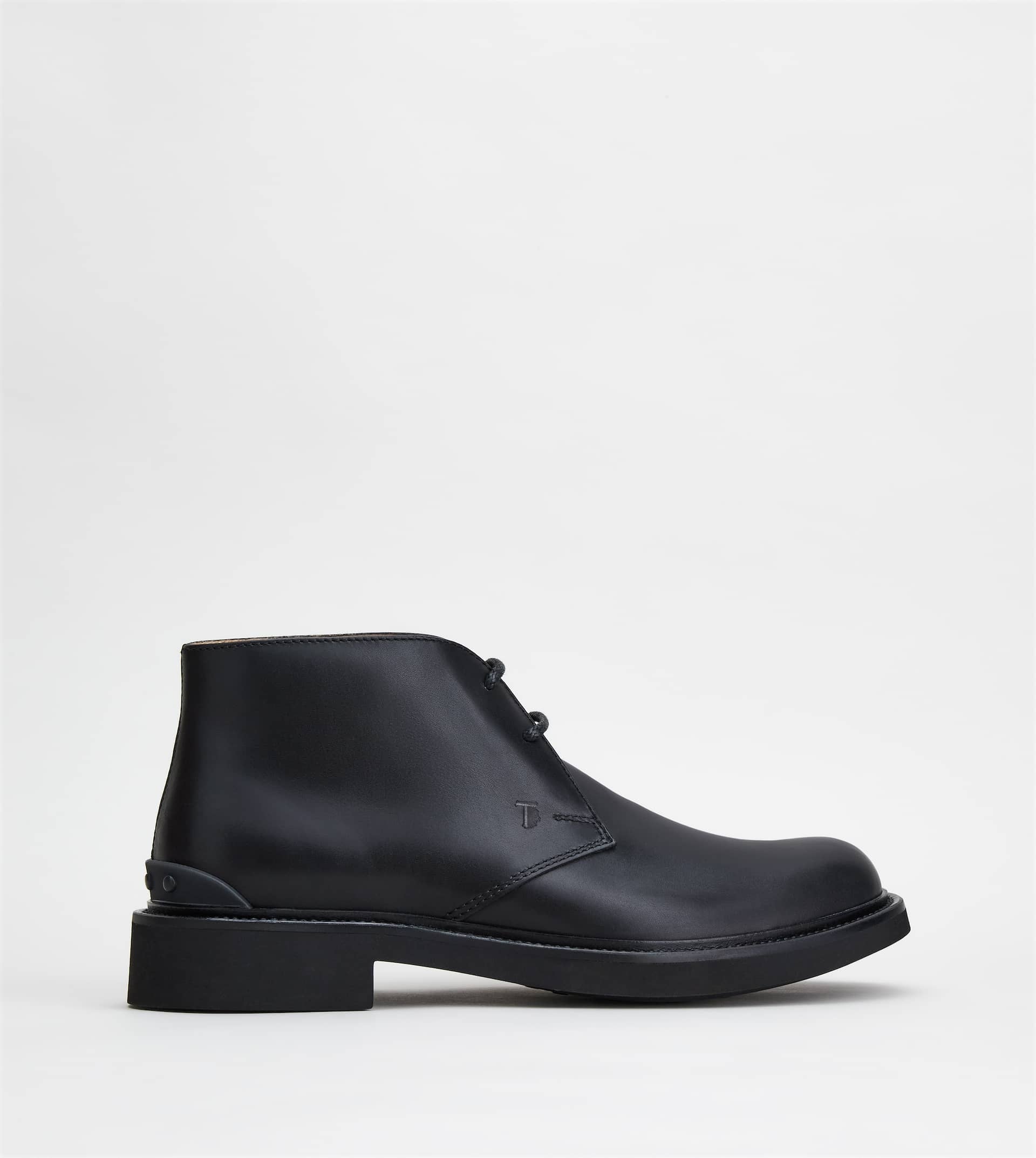 DESERT BOOTS IN LEATHER - BLACK - 1