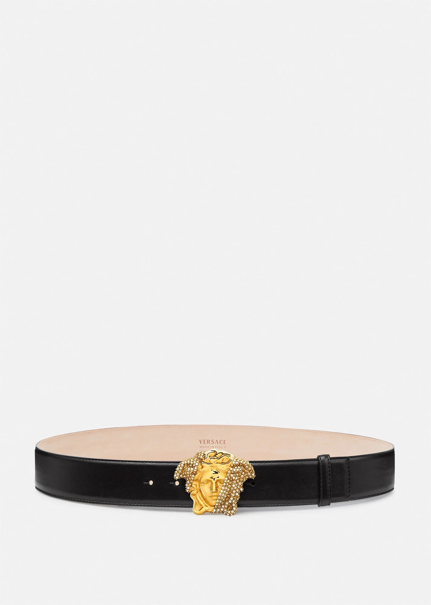 La Medusa Crystal Leather Belt 4 cm - 1