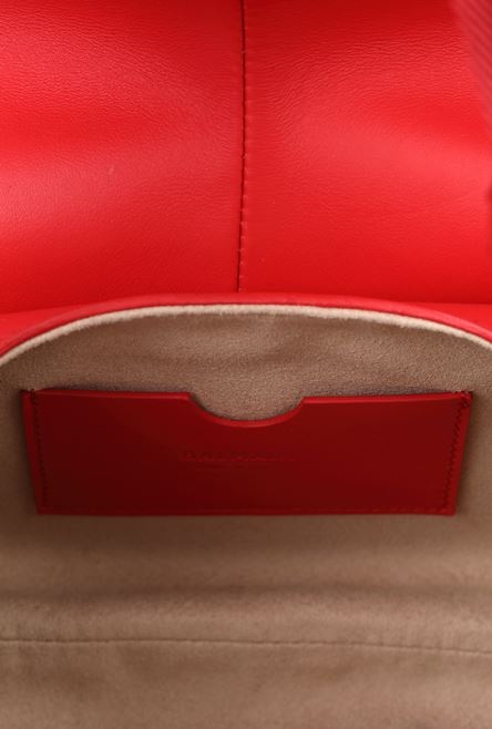 Red leather and suede Major bag - 5