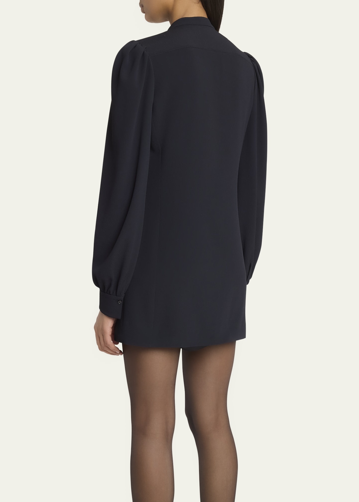 Ruffle Front Long-Sleeve Mini Dress - 3