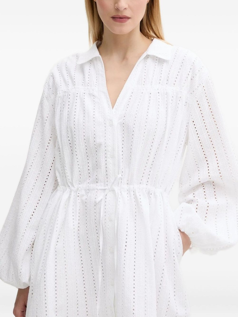 Samanarola eyelet detailing mini dress 1