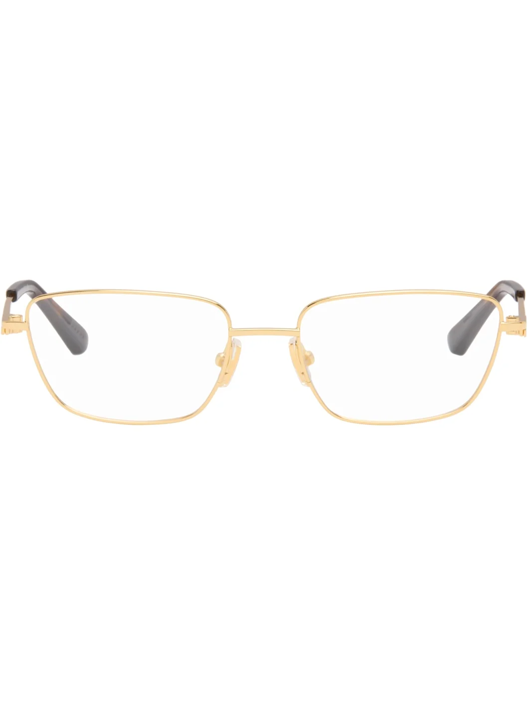 Gold Rectangular Ribbon Glasses - 1