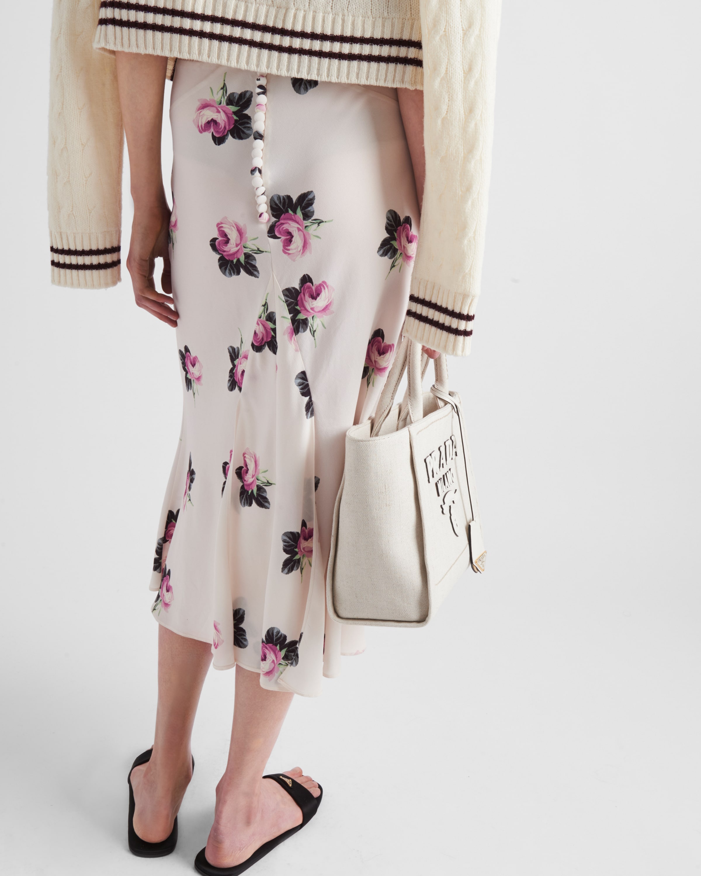 Printed sablé dress - 4