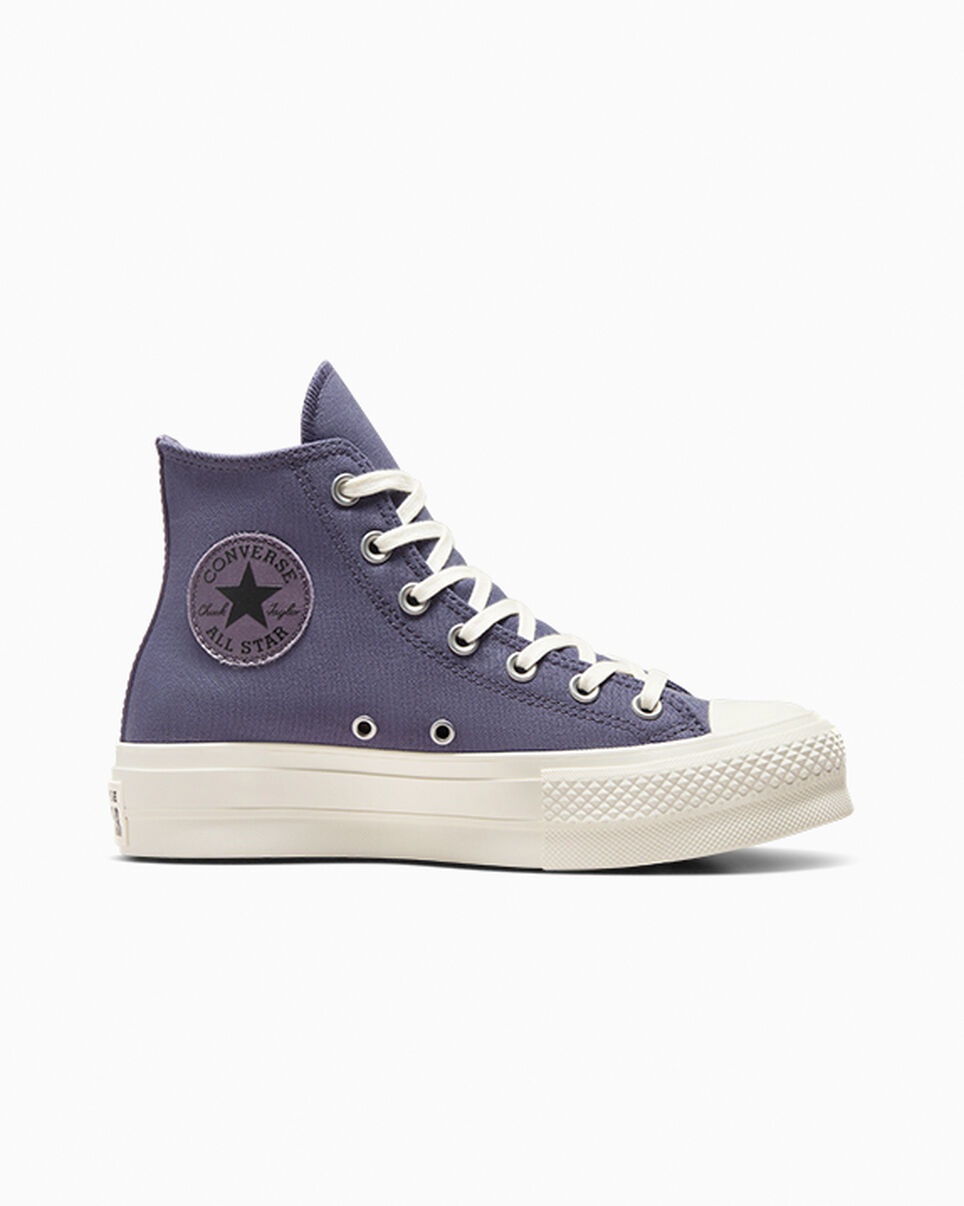 Navy blue platform converse best sale