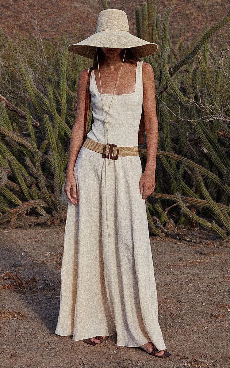 Mariner Linen-Cotton Maxi Dress off-white - 5