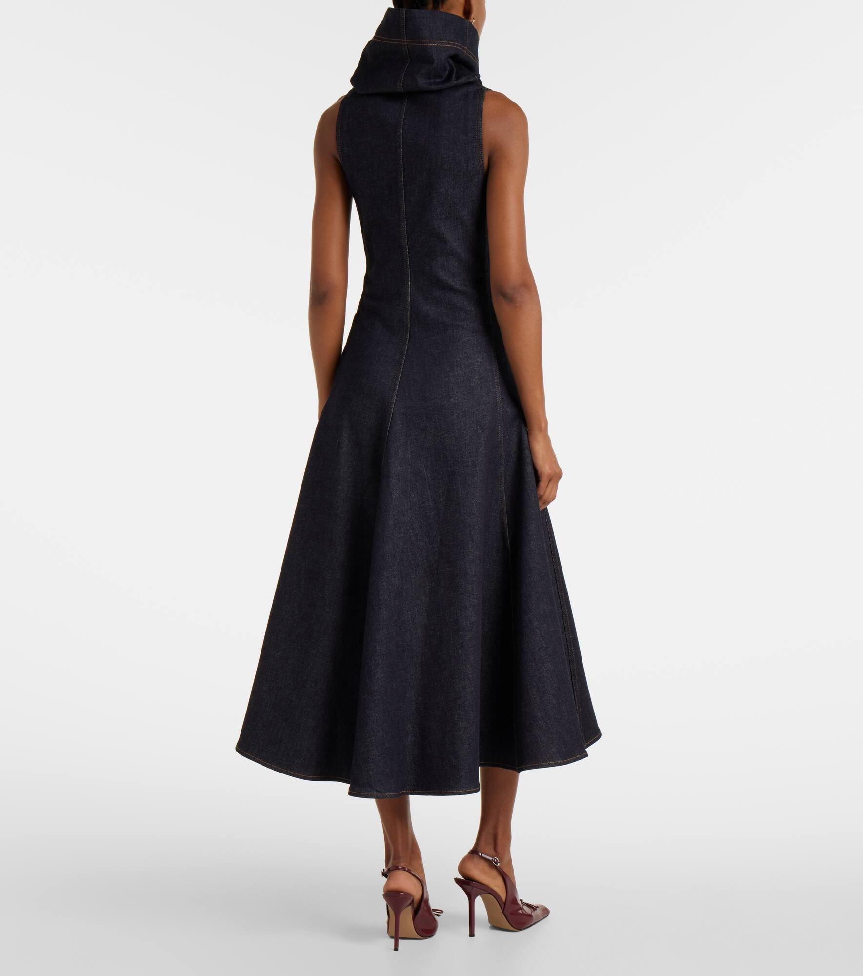 Denim midi dress - 3