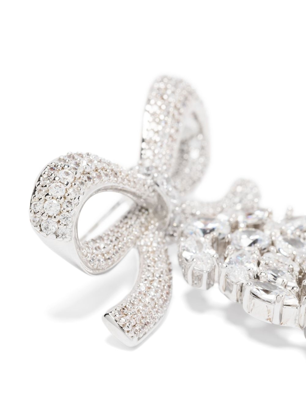 Crystal Bow Pearl drop earrings - 3