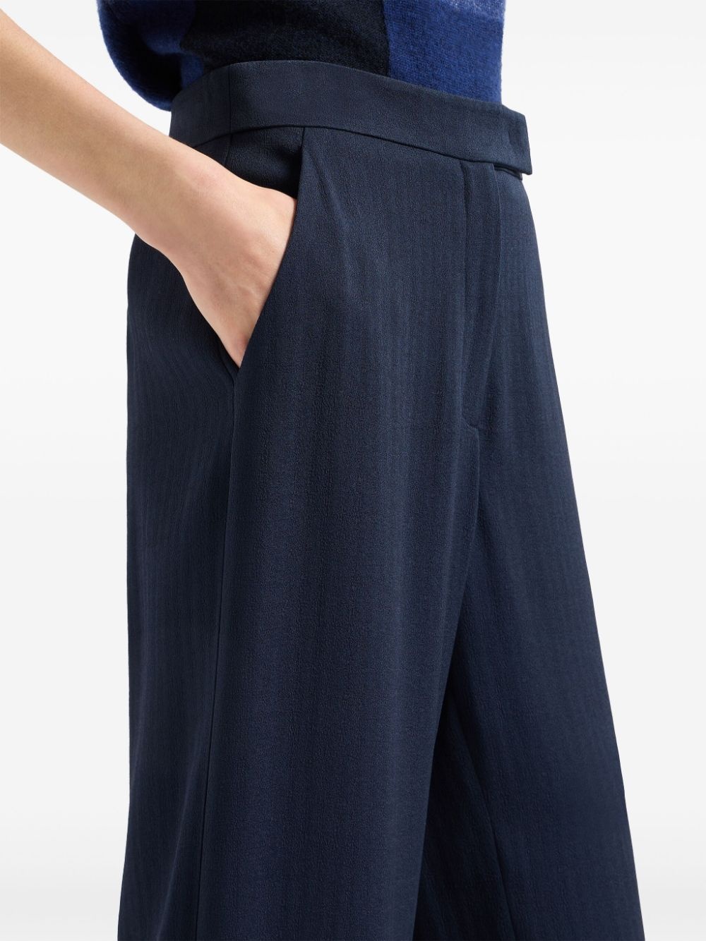 high-waisted fine-ribbed trousers - 4