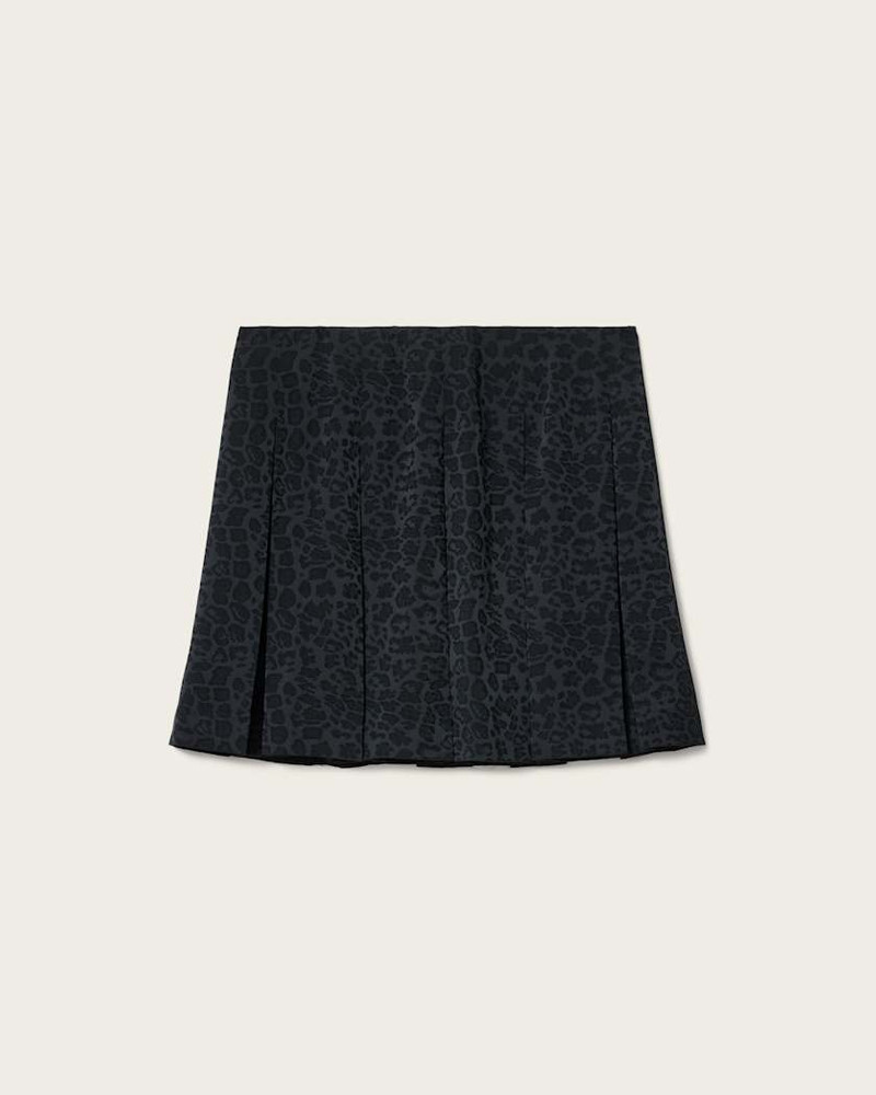 VIOLA LEOPARD PRINT PLEATED MINI SKIRT 1